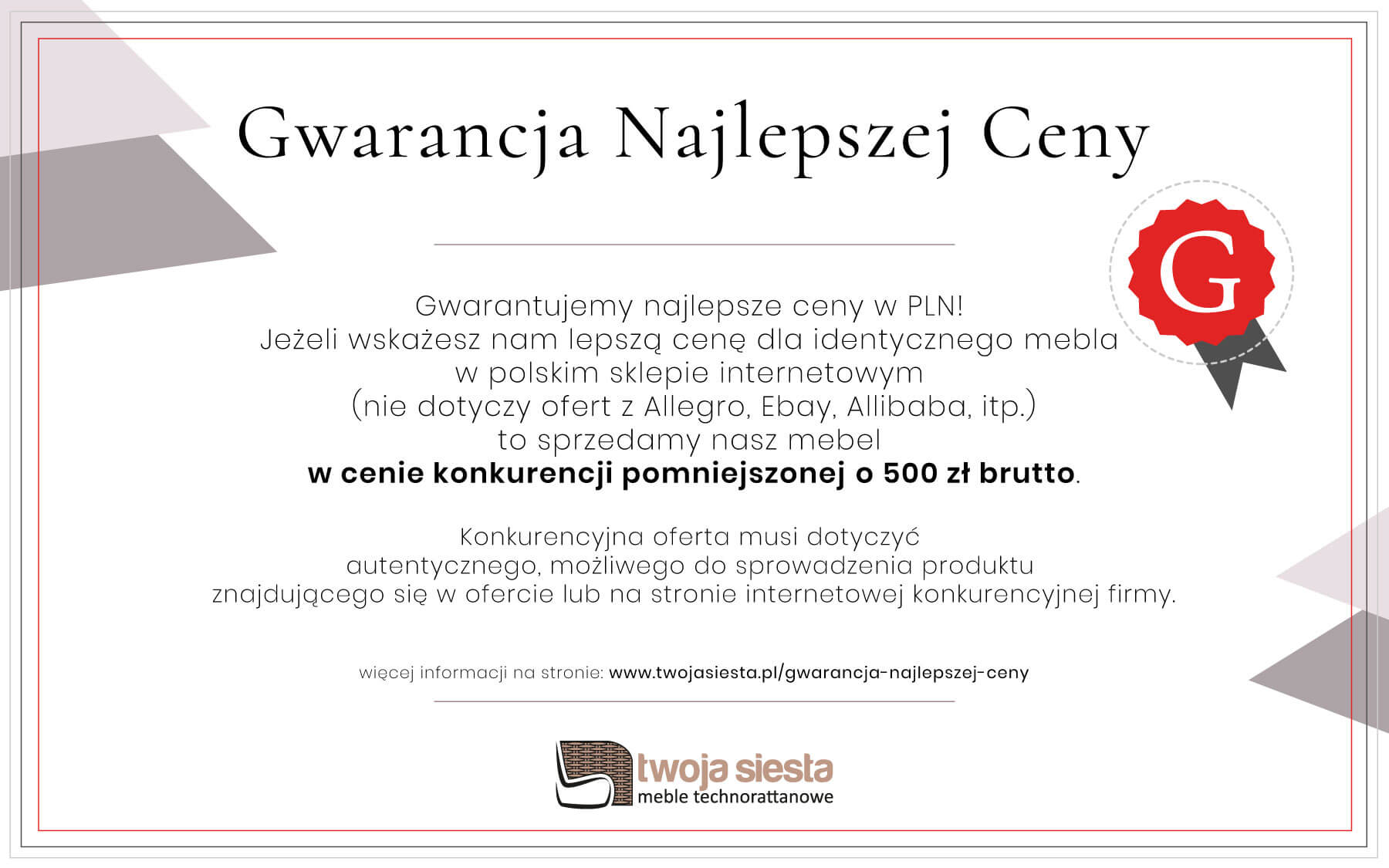 Gwarancja najlepszej ceny