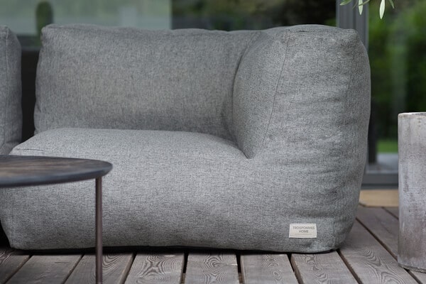 C-1 nowoczesny narożny fotel ogrodowy z tkaniny